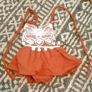 Burnt orange romper